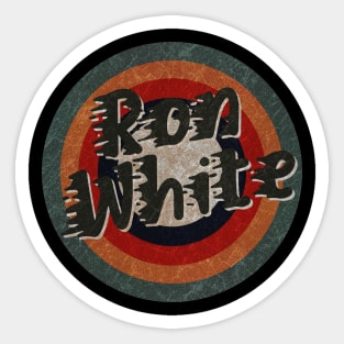 Retro Color Typography Faded Style Ron White Sticker